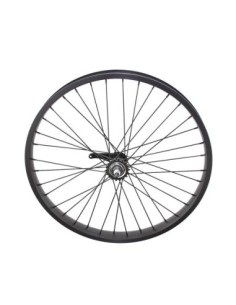 26 x 45mm Alloy Coaster Wheel 36 Spoke 12gBlack 3/8 Axle...